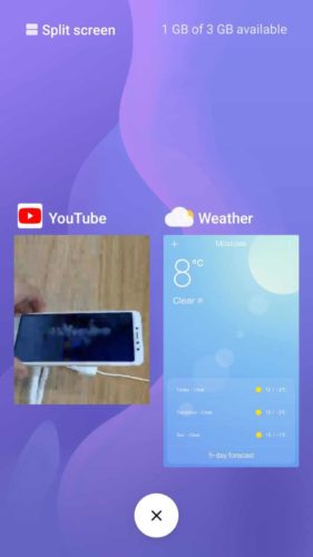 Multitarea y Pantalla dividida