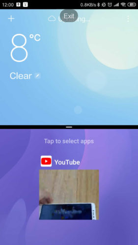 Elegir aplicación en pantalla dividida