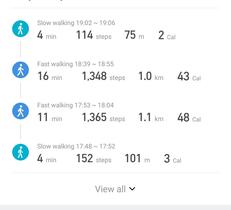 Registros diarios en la pulseras cuantificadoras