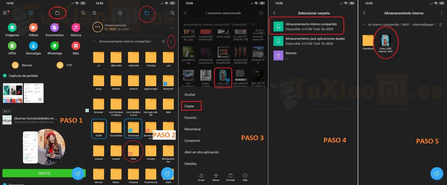 Cómo tener vídeos de fondo de pantalla en tu Xiaomi