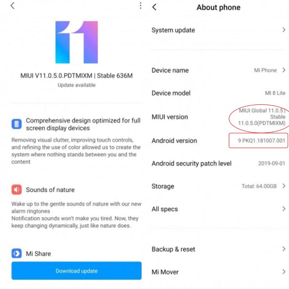 MIUI 11 Global para Xiaomi Mi 8 Lite disponible