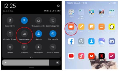 cómo grabar pantalla en Xiaomi