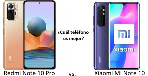 Comparativa del Xiaomi Redmi Note 10 Pro y el Xiaomi Mi Note 10 Lite