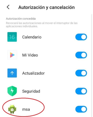 Paso 8 para desactivar msa de Xiaomi